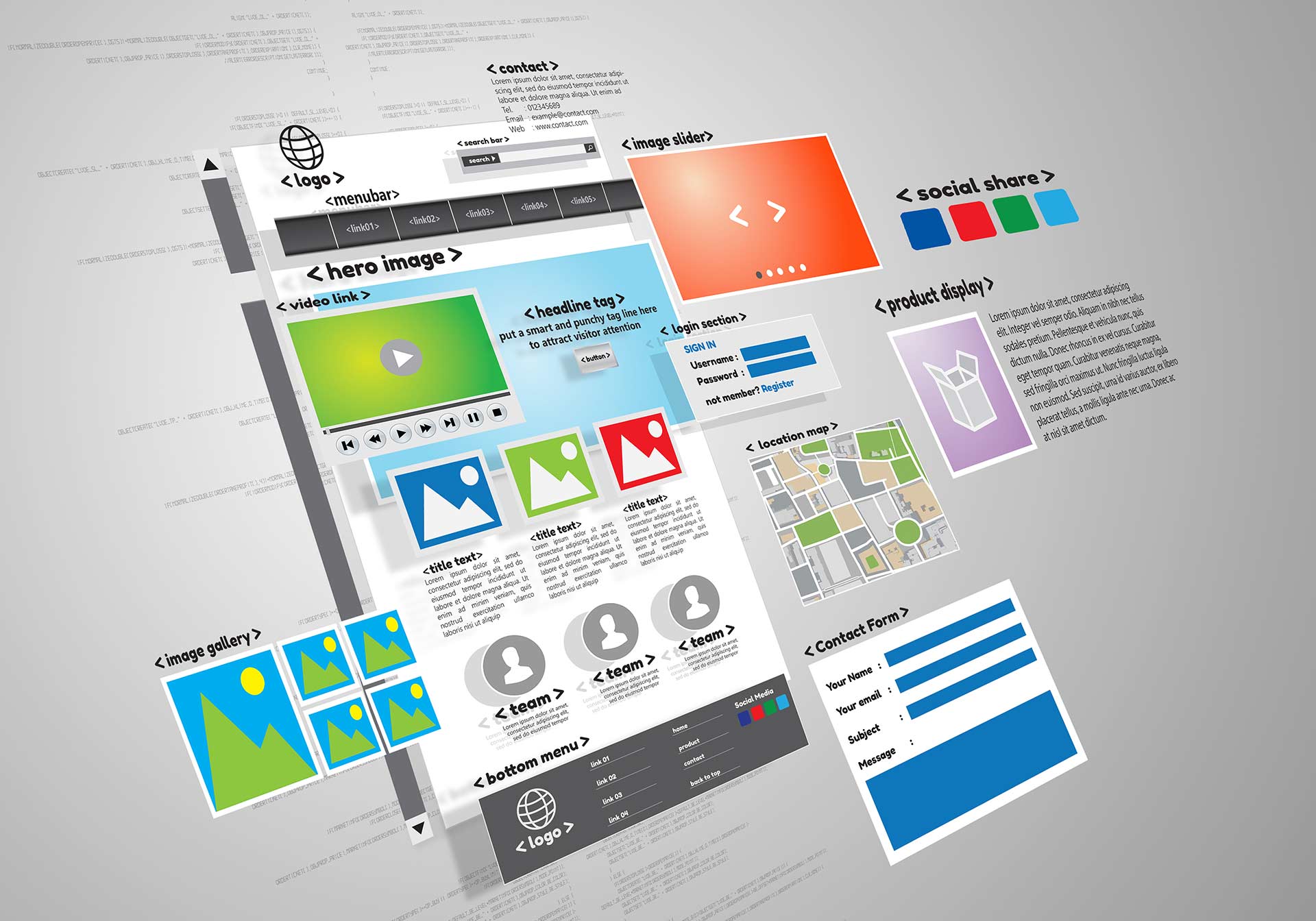 Web design layout
